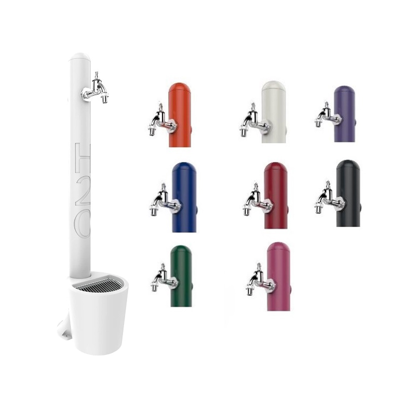 Fontana Tradizionale con rubinetto porta gomma e cestino