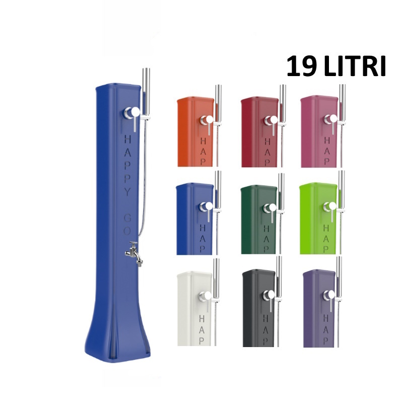 Fontana Solare Happy Go con doccetta mobile e rubinetto porta gomma