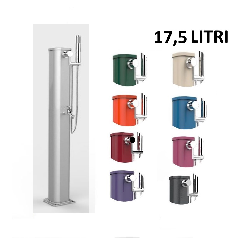 Fontana Solare Jolly Go con doccetta mobile e rubinetto porta gomma